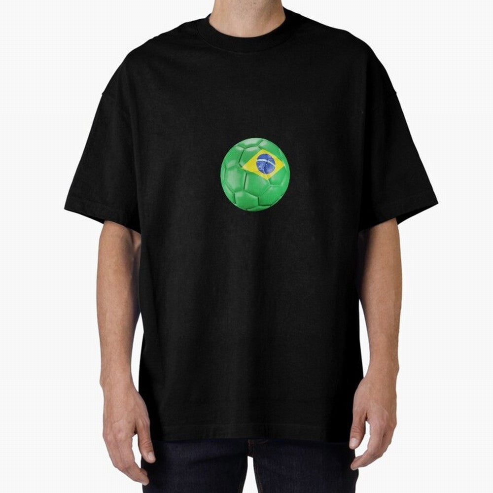 Brazil Oversized T-Shirt Back the Journey through the FIFA World Cup 2026 Journey through Cristiano Ronaldo Highlights, Argentina, France and Brazil Pride, Fan Favorite Moments, National Team Passion, Big Match Drama and Soccer History; Created for