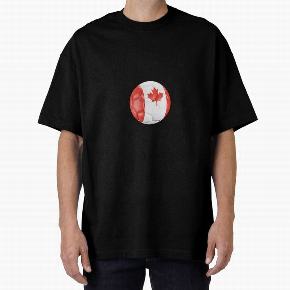 Canada Oversized T-Shirt Follow the Final Road of Global Football Passion for FIFA World Cup 2026 Group Stage, Connected to CR7 and Messi, England, Football History, Final Match Energy, Crowd Noise and Once in a Lifetime Moments; Made for