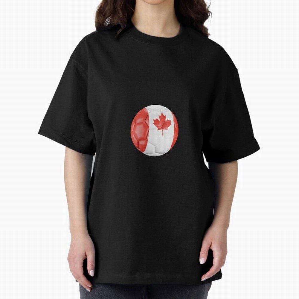 Canada Oversized T-Shirt Follow the Final Road of Global Football Passion for FIFA World Cup 2026 Group Stage, Connected to CR7 and Messi, England, Football History, Final Match Energy, Crowd Noise and Once in a Lifetime Moments; Made for