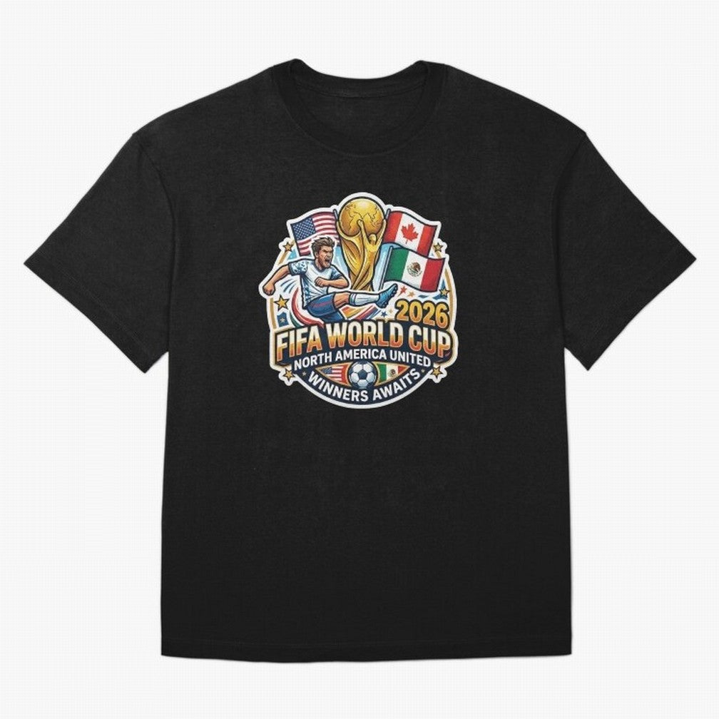 FIFA World Cup 2026 North America United Oversized T-Shirt Make Memories around Global Football Passion for FIFA World Cup 2026, Made for CR7, Netherlands, Game Day Rituals, Football Legends, Country Pride and the Road to the Final; Created for