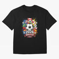 2026 World Cup Soccer Flags Graphic Oversized T-Shirt Capture Stadium Memories from the FIFA World Cup 2026 Group Stage Journey through Neymar Highlights, Portugal, Spain and Germany Pride, Soccer Culture, Superstar Moments, National Team Dreams