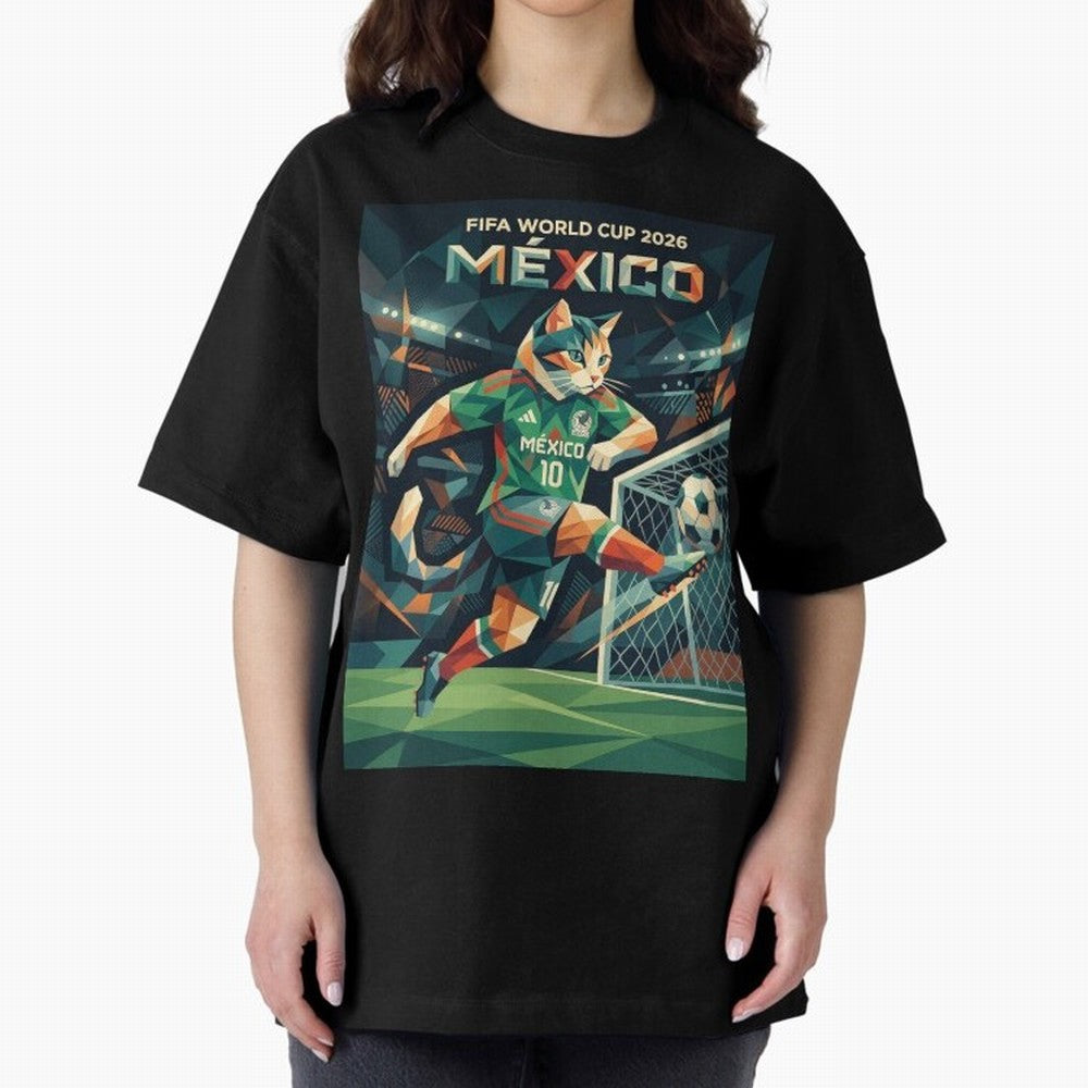 FIFA World Cup Mexico Oversized T-Shirt Bring Stadium Energy to the FIFA World Cup 2026 USA Canada Mexico Journey through Neymar, Haaland and Cristiano Ronaldo Highlights, Argentina, France and Brazil Pride, Match Day Excitement, Supporter Culture,