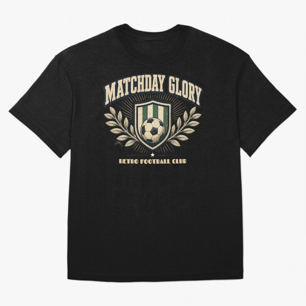 Matchday Glory Vintage Football Club Heritage Shield Emblem Oversized T-Shirt Honor Football Greatness during FIFA World Cup 2026 Made for Cristiano Ronaldo, Haaland and CR7, Spain Energy, Tournament Hype, Historic Matchups, Family Viewing Parties