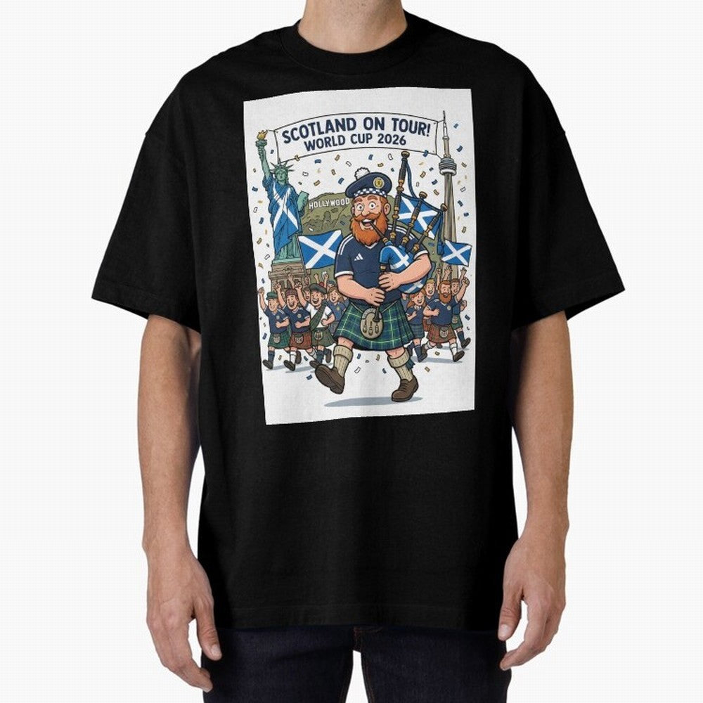 World Cup 2026 Tour Oversized T-Shirt Enjoy the Biggest Football Party of FIFA World Cup 2026 USA Canada Mexico Made for Mbappe, Portugal, Spain and Germany Energy, Championship Spirit, Famous Goals, Roaring Crowds and International Football Unity;