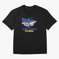 Cabo Verde Soccer Blue Shark Design Oversized T-Shirt Make Your Look Match Match Day Hype around FIFA World Cup 2026 USA Canada Mexico, CR7 and Messi, England and Germany, Stadium Chants, National Pride, Trophy Dreams and Unforgettable Football
