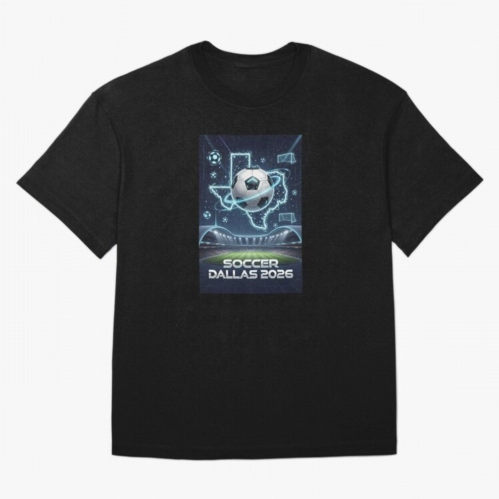 Dallas World Cup 2026 Oversized T-Shirt Follow Every Goal of Match Day Hype around FIFA World Cup 2026 Group Stage, Mbappe and Neymar, Portugal, Football History, Final Match Energy, Crowd Noise and Once in a Lifetime Moments; Ideal for Passionate