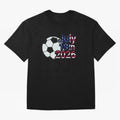 2026 USA Oversized T-Shirt Celebrate Classic Football Spirit in Match Day Hype around FIFA World Cup 2026 USA Canada Mexico, Mbappe, Brazil, Classic Soccer Heritage, Championship Pressure, Fan Loyalty and International Pride; Perfect for Fans,