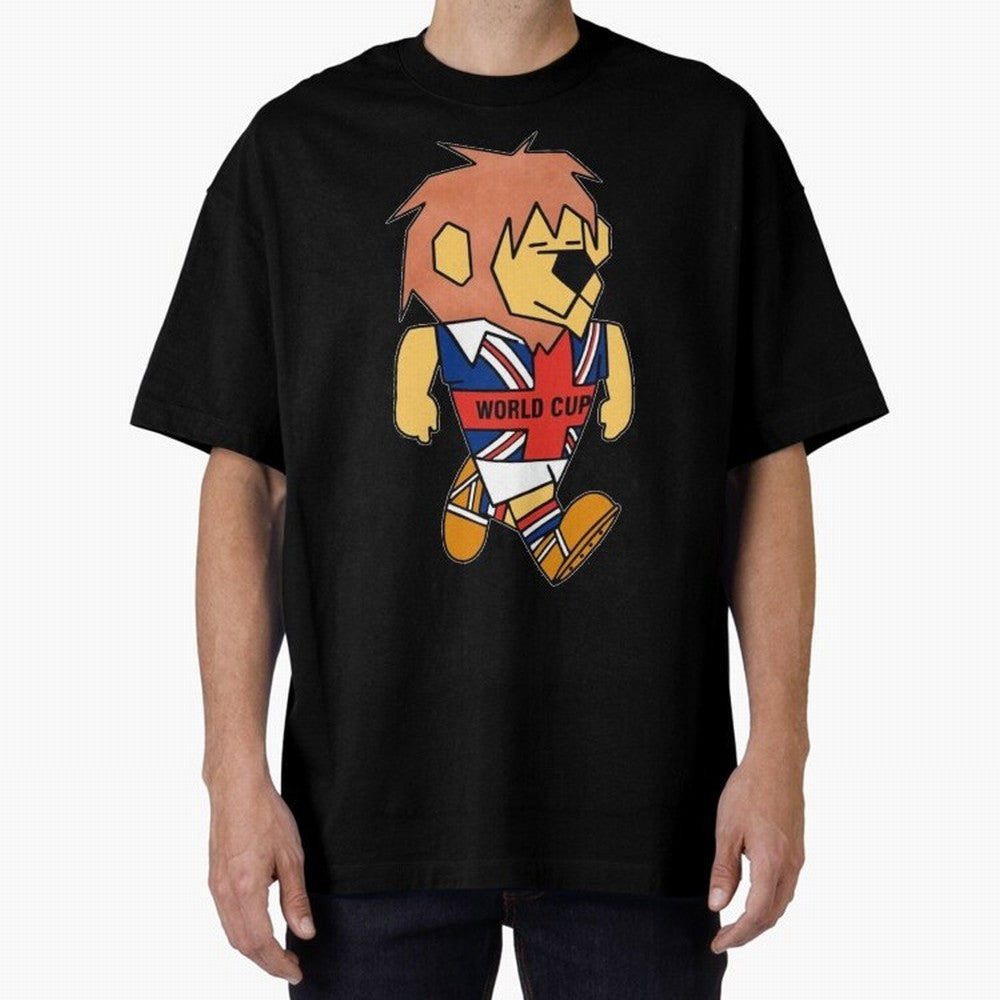 World Cup Willie 1966. Oversized T-Shirt Remember FIFA World Cup 2026 USA Canada Mexico Spirit, Centered on England and Germany, Haaland and Mbappe, Champion Mindset, Group Stage Buzz, Knockout Tension and Passionate Fan Culture; Perfect for People