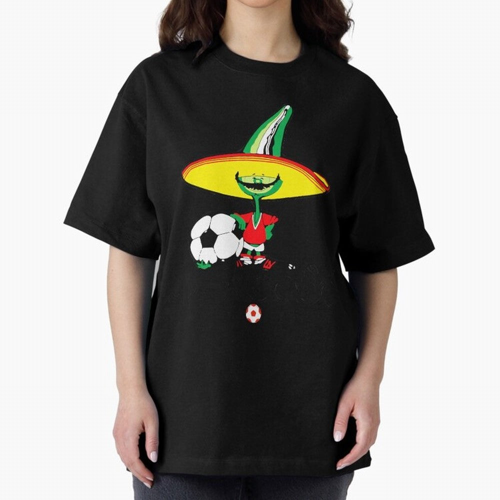 Mexico 86 Oversized T-Shirt Show Your Tournament Heart for Global Football Passion for FIFA World Cup 2026 Group Stage, Driven by Haaland, France, Goal Celebration Energy, Supporter Heritage, Football Icons and Worldwide Tournament Joy; Ideal for