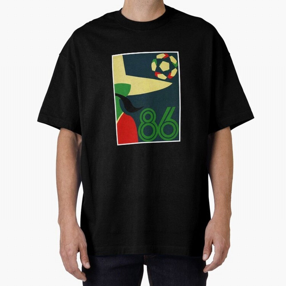 World Cup in Mexico 1986 Oversized T-Shirt Cheer for FIFA World Cup 2026 Capturing CR7 and Messi, Brazil Energy, Classic Soccer Heritage, Championship Pressure, Fan Loyalty and International Pride; Made for Die Hard Supporters, Soccer Lovers, Game