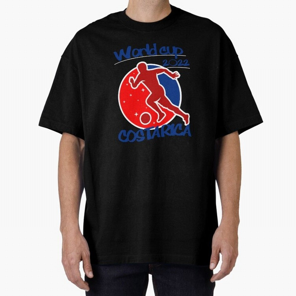Costa Rica World Cup 2022 Oversized T-Shirt Back the Journey through Global Football Passion for FIFA World Cup 2026, Inspired by Messi, Neymar and Mbappe, Portugal, Sports Nostalgia, International Competition, Famous Players and Unforgettable