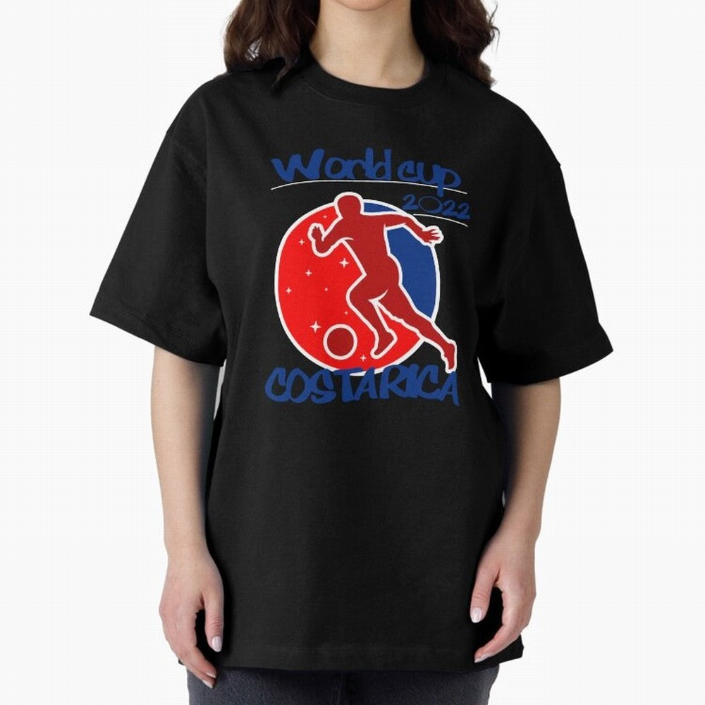 Costa Rica World Cup 2022 Oversized T-Shirt Back the Journey through Global Football Passion for FIFA World Cup 2026, Inspired by Messi, Neymar and Mbappe, Portugal, Sports Nostalgia, International Competition, Famous Players and Unforgettable