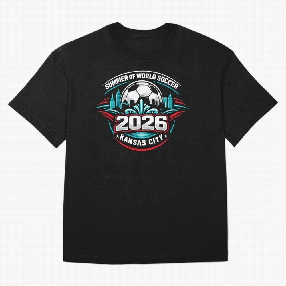 World Soccer Tournament Cup 2026 Kansas City Oversized T-Shirt Bring Global Tournament Vibes to FIFA World Cup 2026 Group Stage for Fans of Messi, CR7 and Mbappe and Brazil, Portugal and Argentina, Bringing Football History, Final Match Energy,