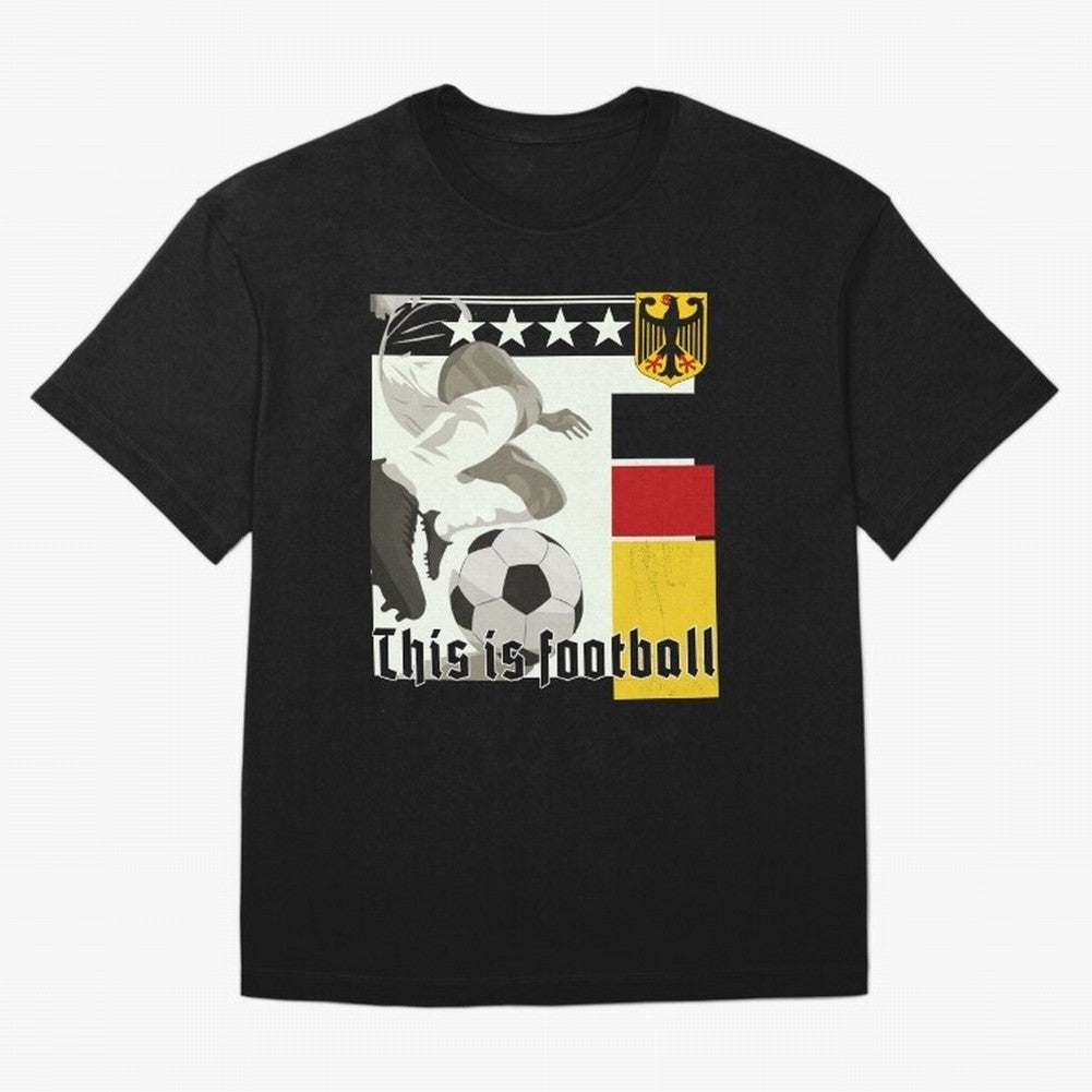 This is football! Fan Design Germany 2026 Oversized T-Shirt Follow the Final Road of Global Football Passion for FIFA World Cup 2026 Group Stage, Built around Haaland, Brazil, Vintage Soccer Flavor, Modern Football Stars, National Flags and Final
